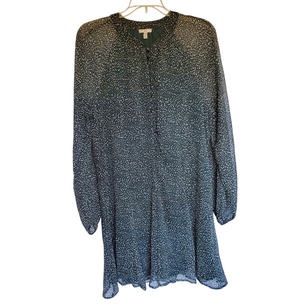 Joie Green and White Sheer Minidress Medium